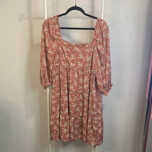 Wishlist Floral Midi Dress‎ in Pink